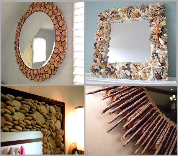 Creative ideas to decorate your mirror using natural materials Creative Ideas To Decorate Your Mirror