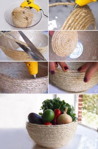 Sisal decoration fruit bowls